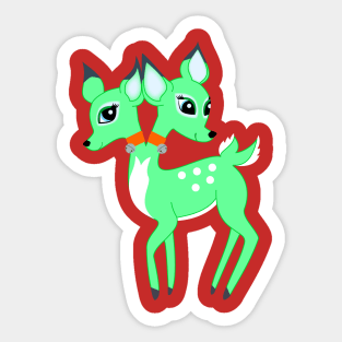 The Twins (green) Sticker